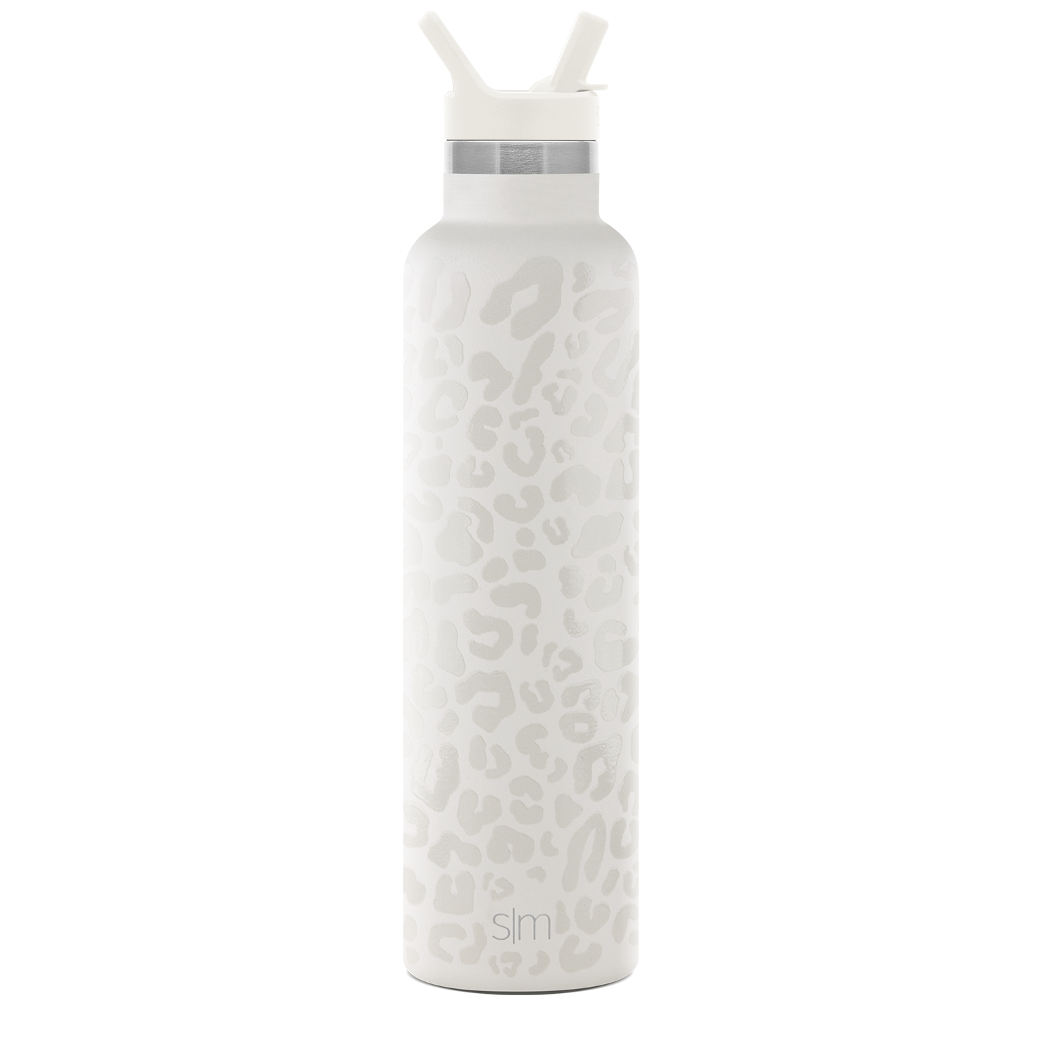 Ascent Water Bottle with Straw Lid - 24oz / Cream Leopard