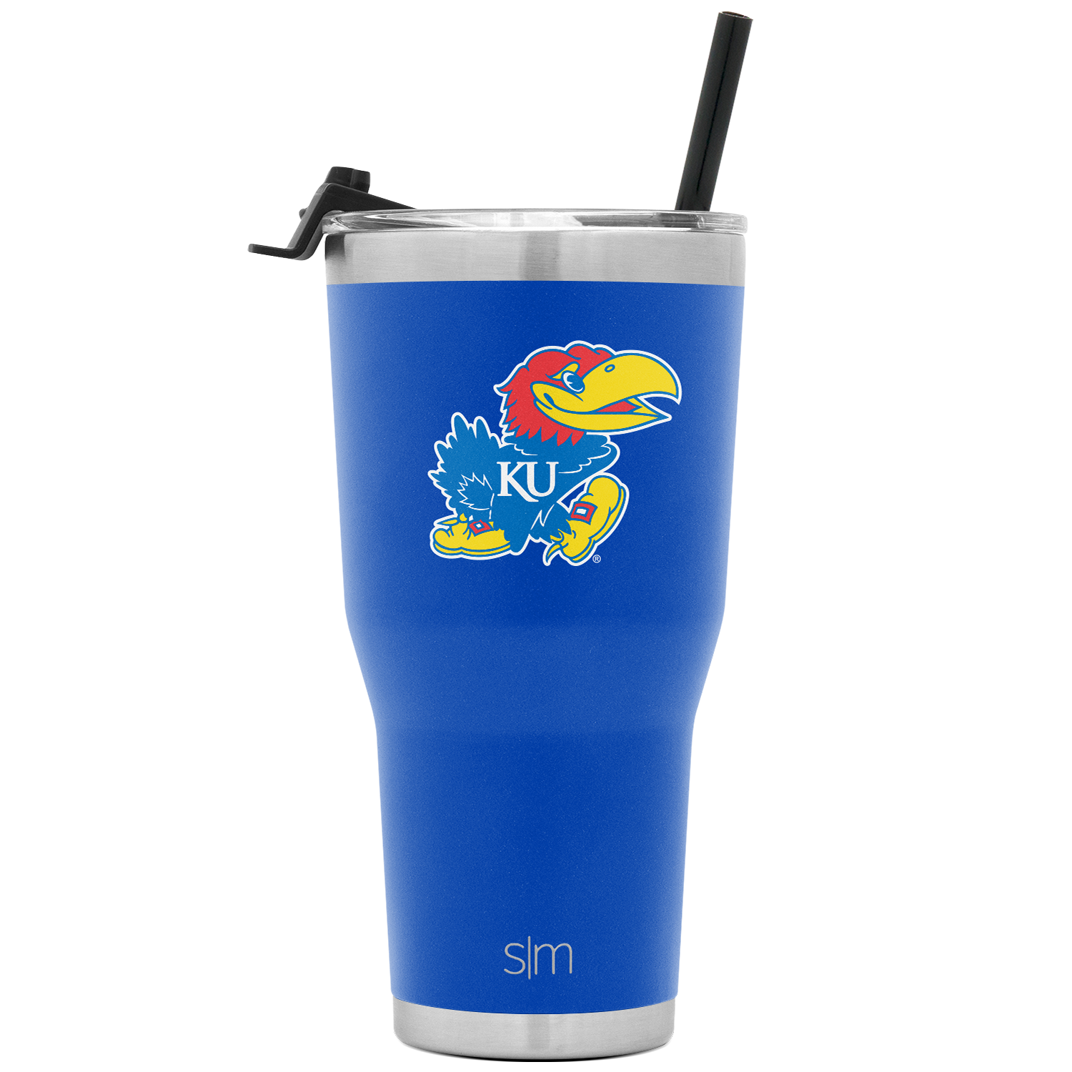 Collegiate Cruiser Tumbler with Flip Lid and Straw - Kansas