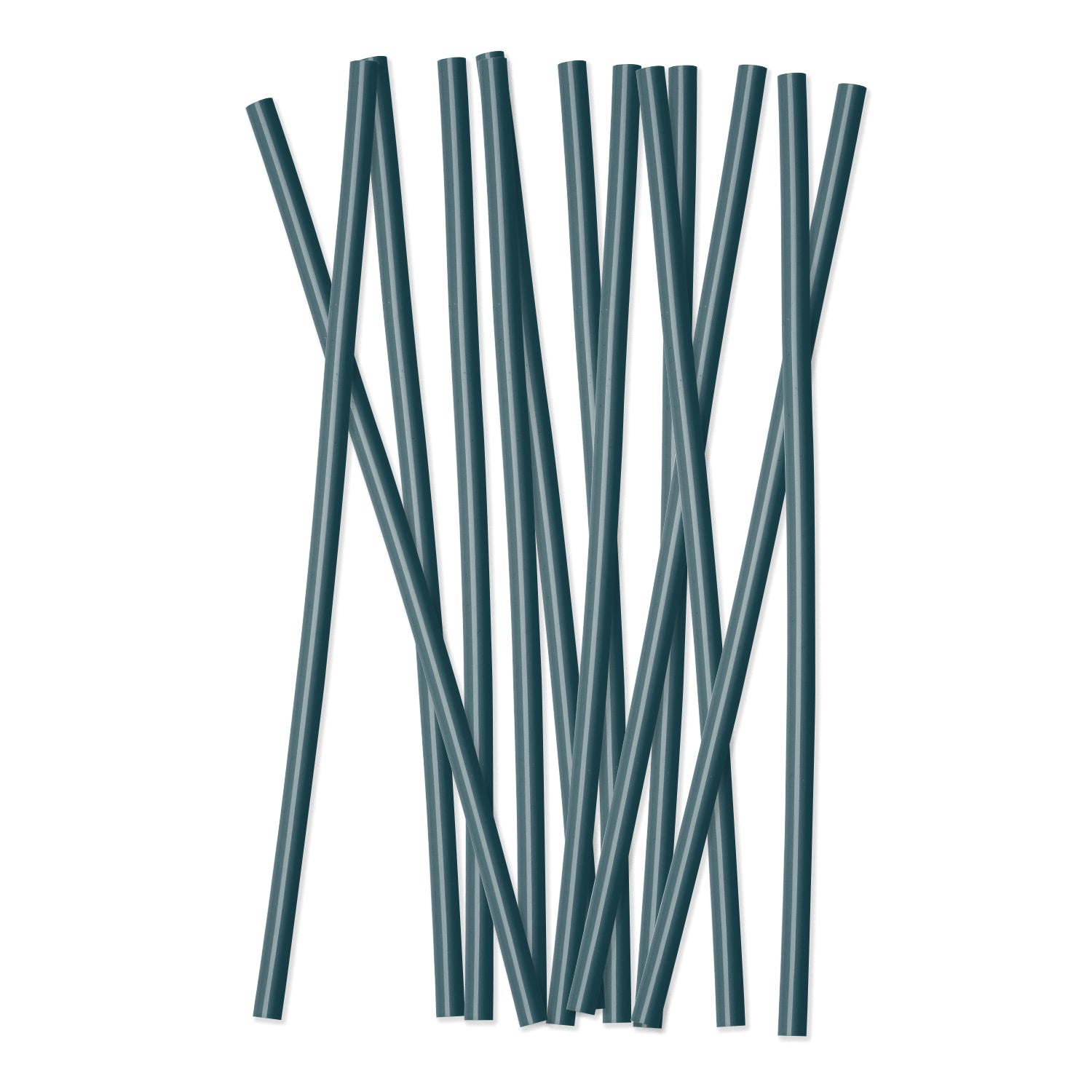 Plastic Reusable Drinking Straws 12-Pack - Riptide