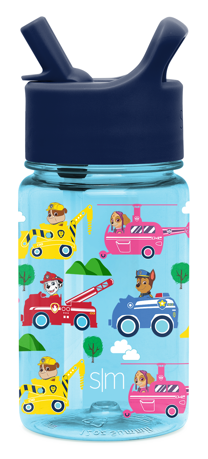 Summit Kids Plastic Water Bottle with Straw Lid - Paw Patrol Adventures / SKS