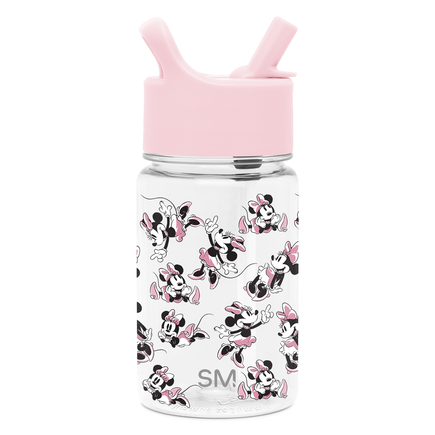 Summit Kids Plastic Water Bottle with Straw Lid - Minnie Mouse Retro / SKS