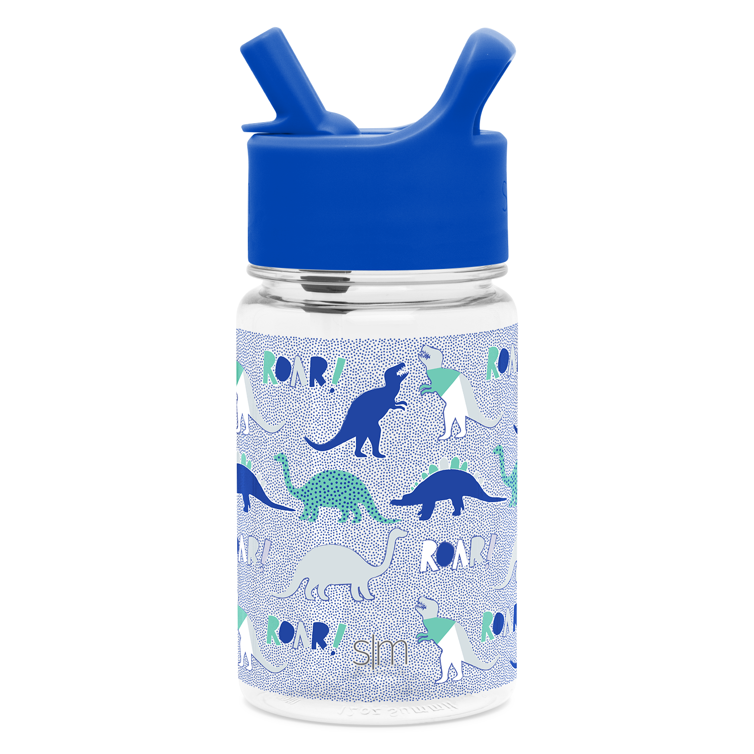 Summit Kids Plastic Water Bottle with Straw Lid - Dinosaur Roar / SKSC