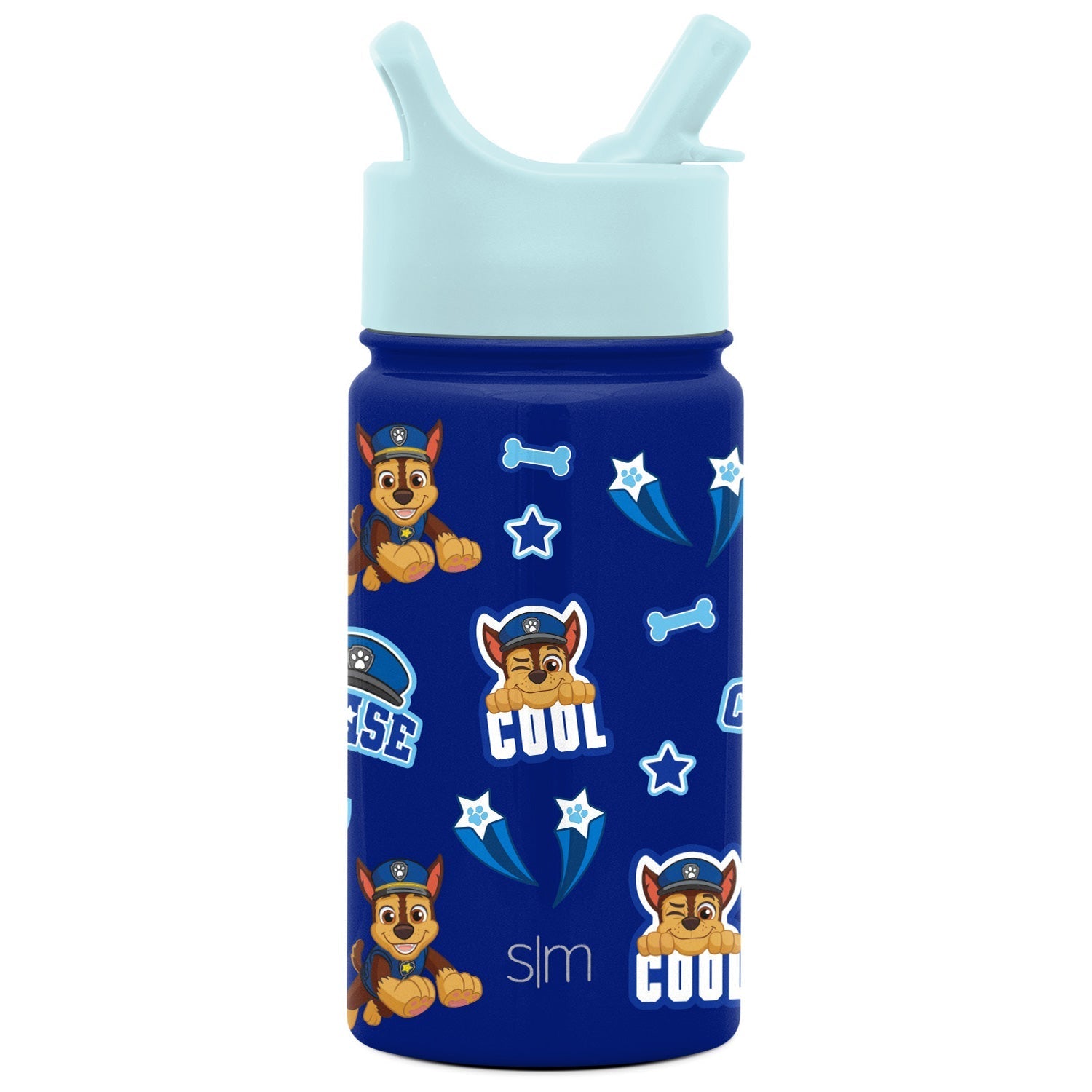 Summit Kids Water Bottle with Straw Lid - 14oz - Paw Patrol Chase on the Case / Straw / SM