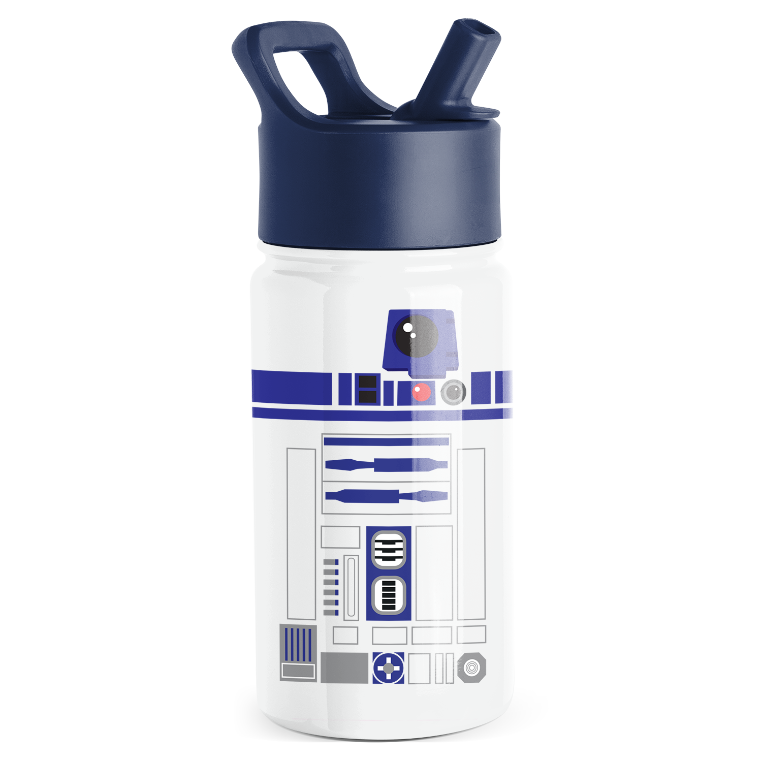Summit Kids Water Bottle with Straw Lid - 14oz - R2-D2 / Straw / SM