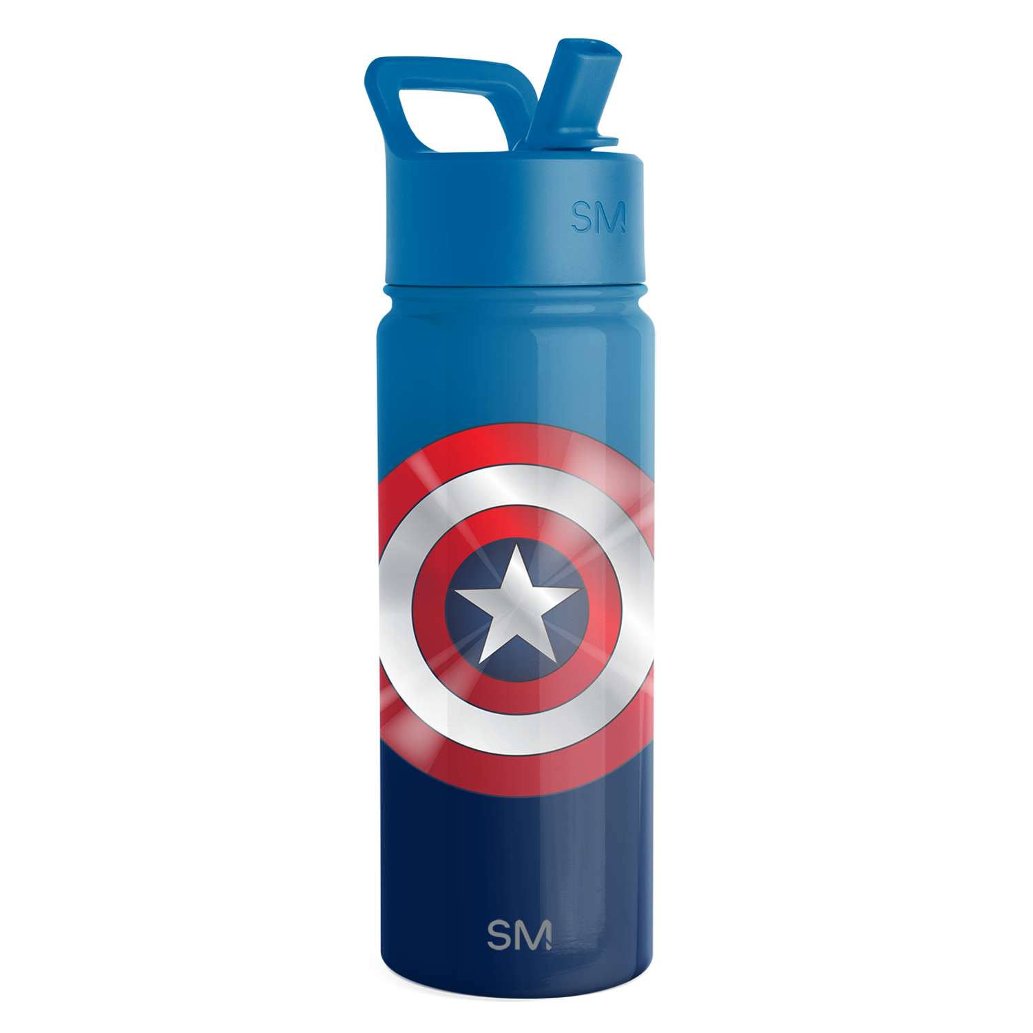Summit Kids Water Bottle with Straw Lid - 18oz - SM - Captain America Shield
