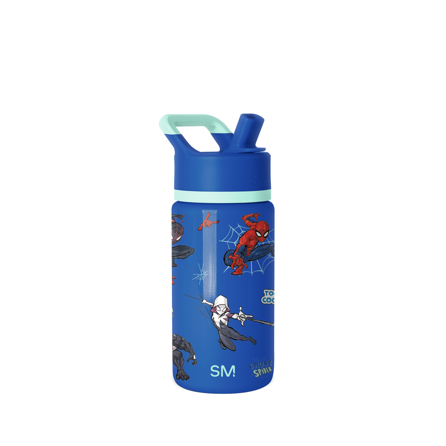 Summit Kids Water Bottle with Straw Lid - 14oz - Spiderman Mashup / Straw / SM2
