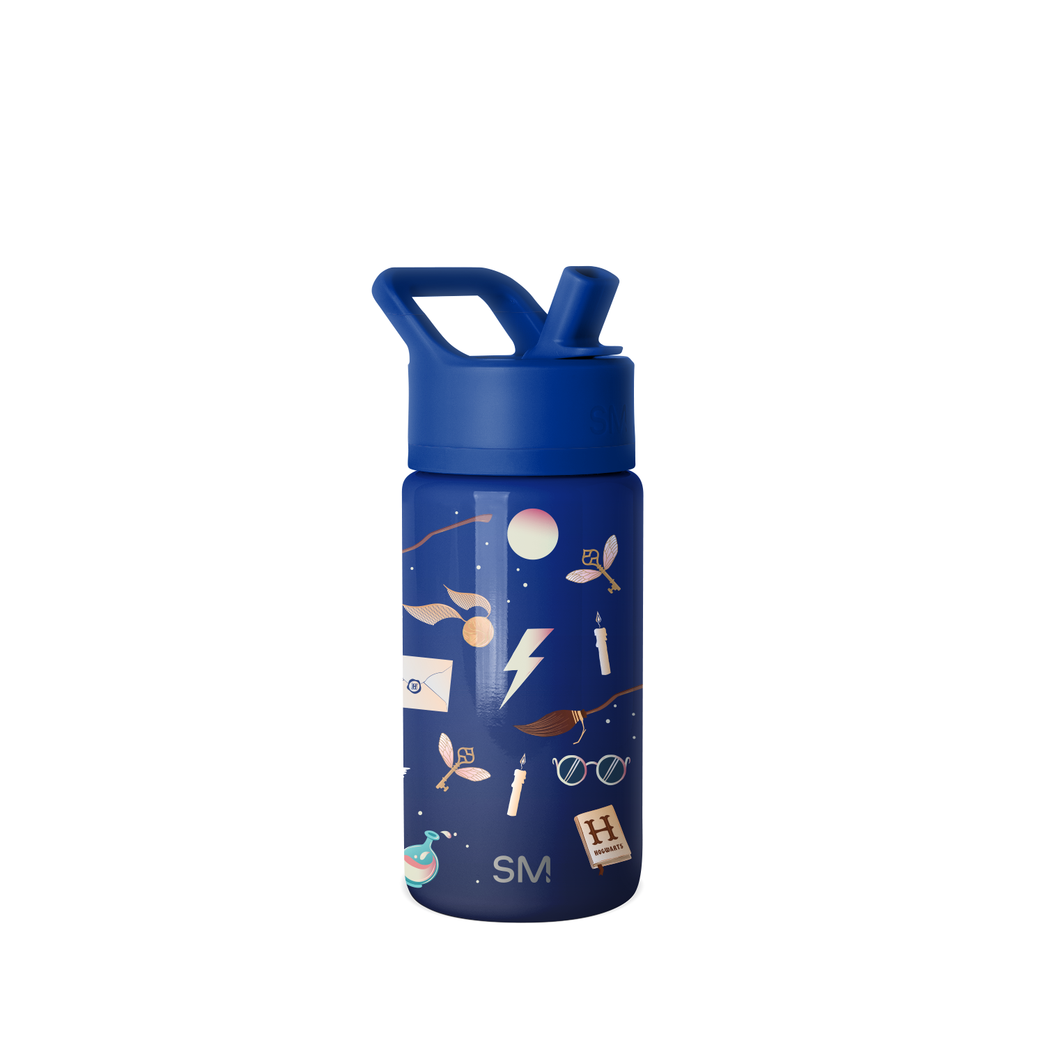 Summit Kids Water Bottle with Straw Lid - 14oz - Harry Potter Magical Mashup / Straw / SM2