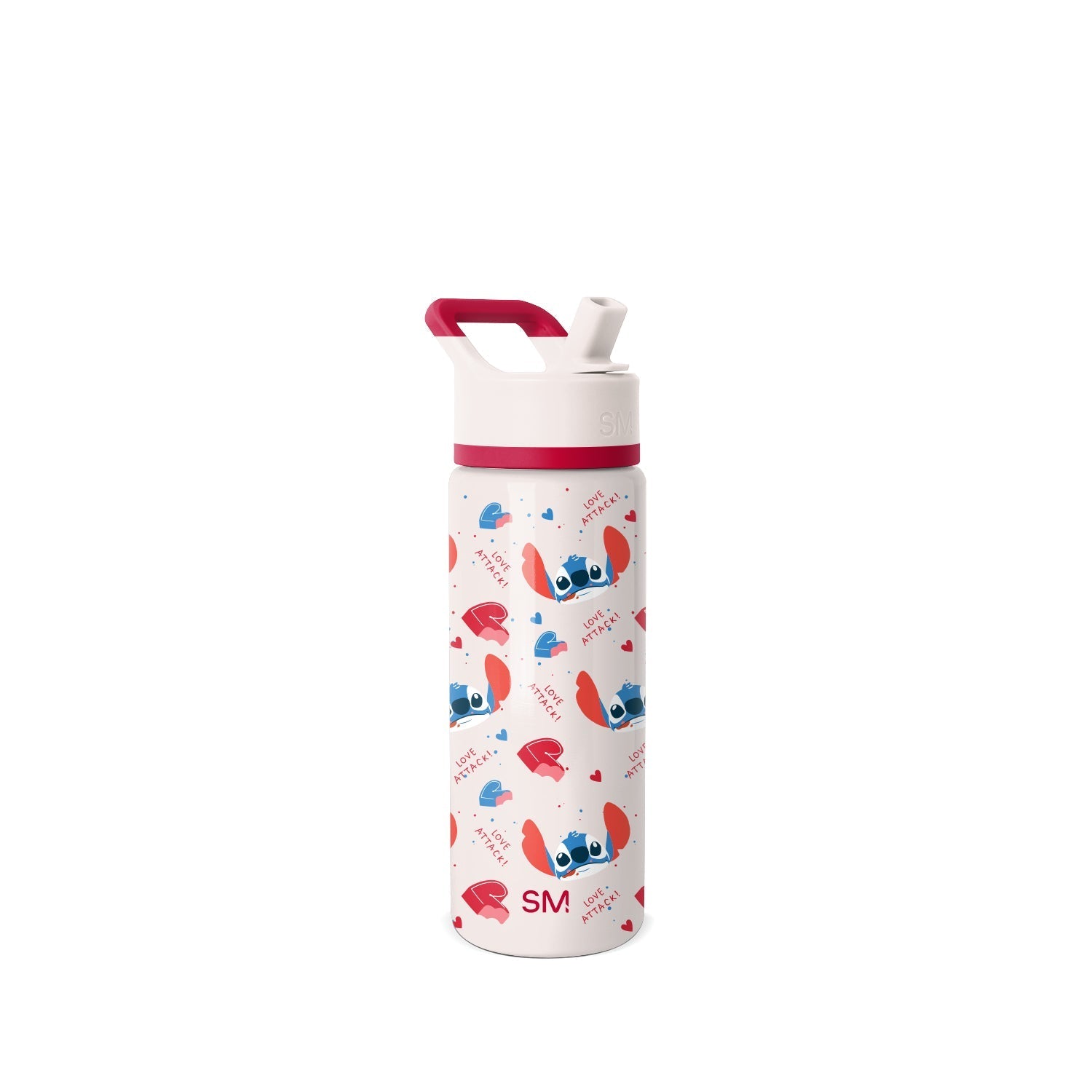 Summit Kids Water Bottle with Straw Lid - 18oz - SM2 - Stitch Love Attack