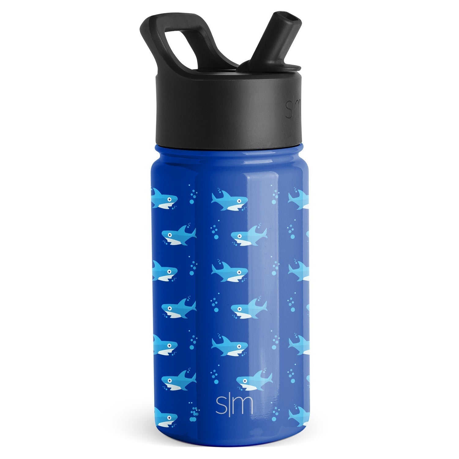 Summit Kids Water Bottle with Straw Lid - 14oz - Shark Bite / Straw / SMC