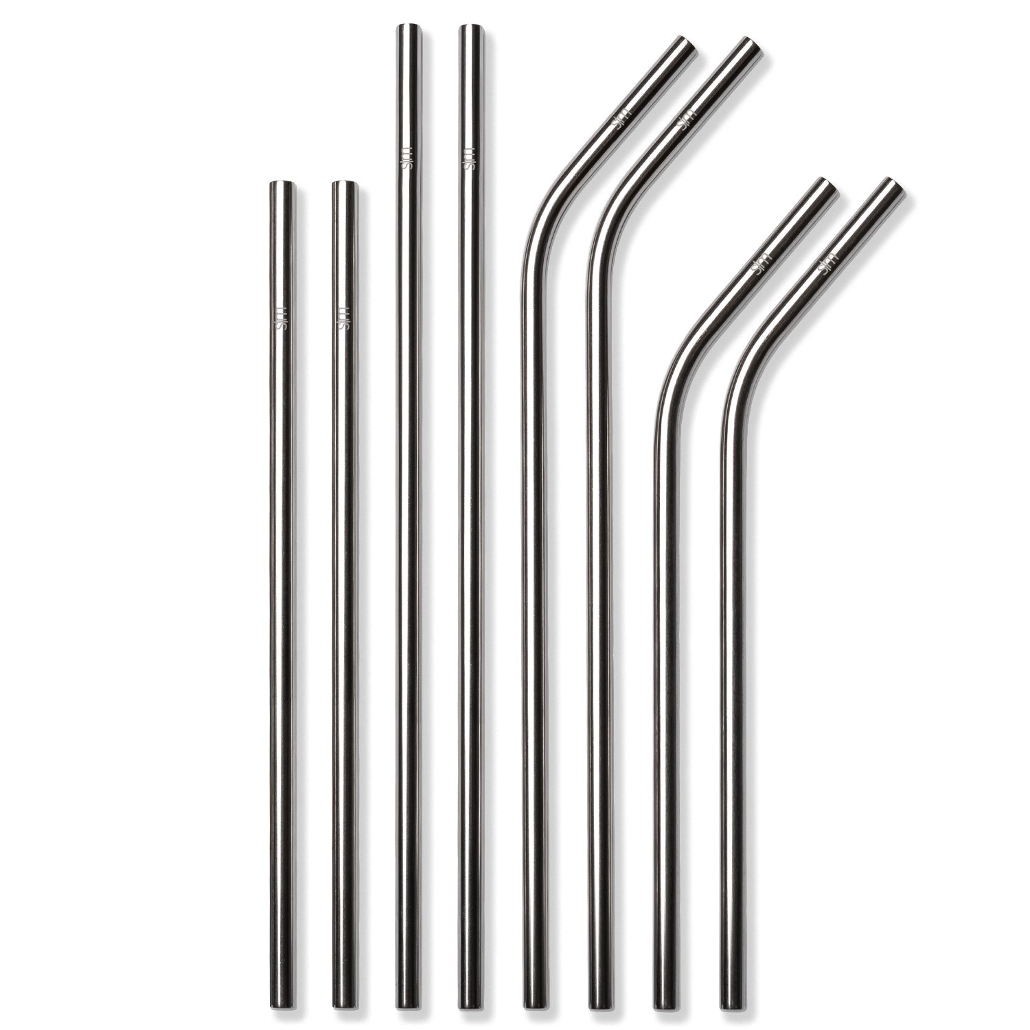 Stainless Steel Reusable Straws - 8 / 8 Pack