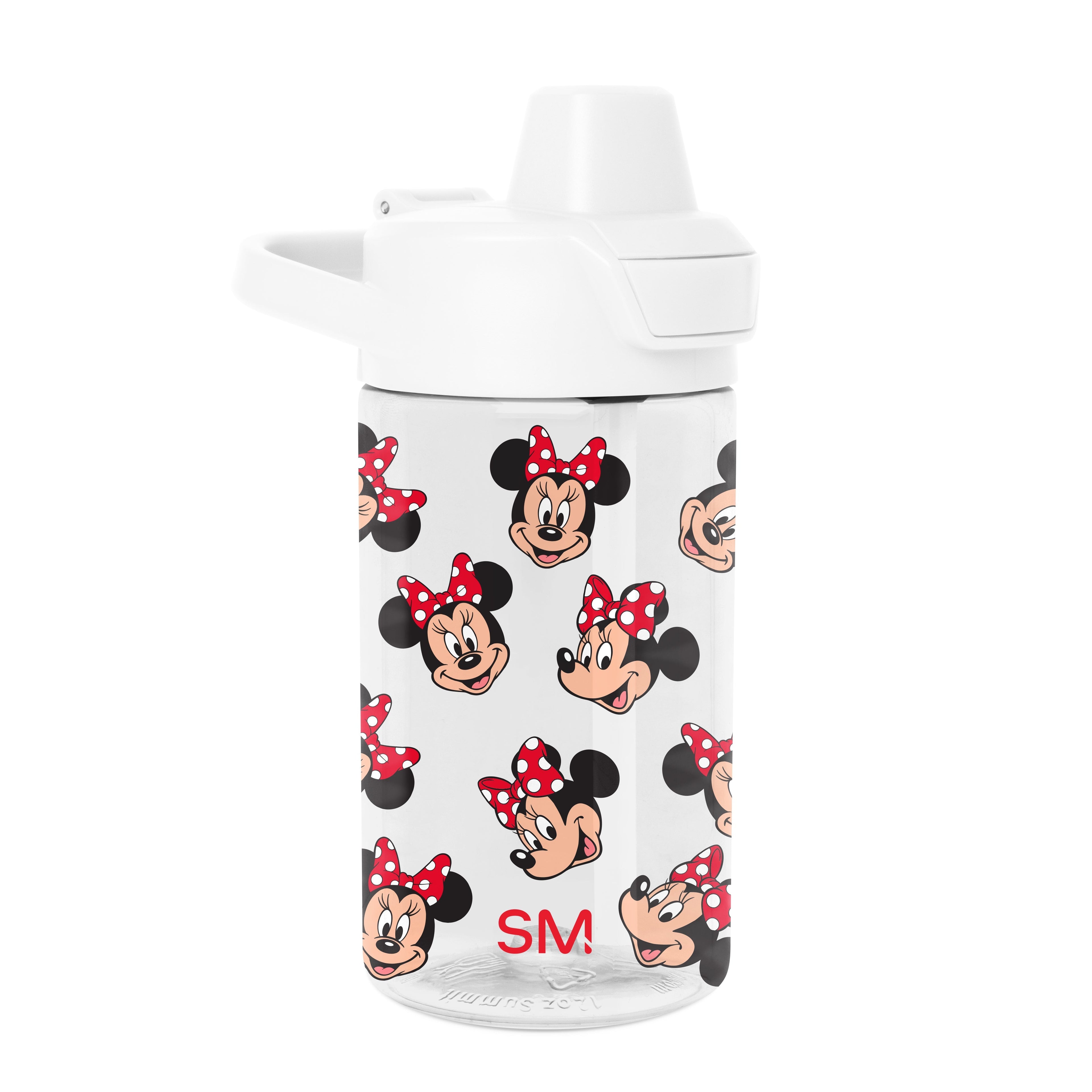 Summit Kids Plastic Water Bottle with Simple Flip Straw Lid - Minnie Mouse Fun