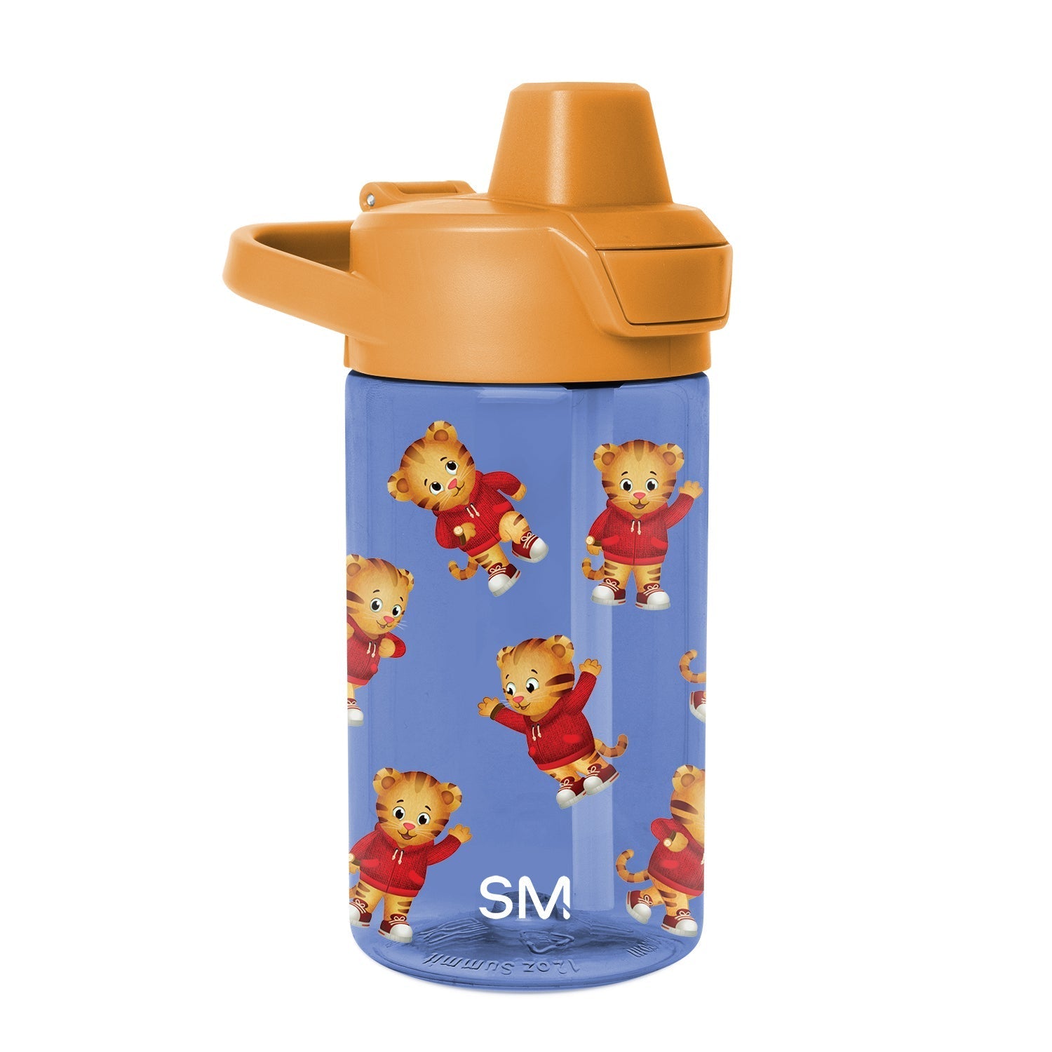 Summit Kids Plastic Water Bottle with Simple Flip Straw Lid - Daniel Tiger Dances